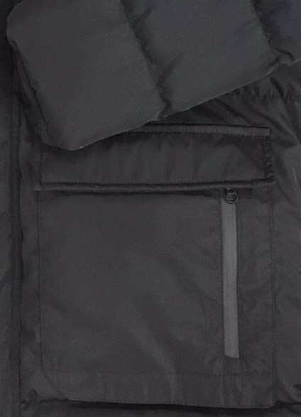 SİYAH KAPİŞONLU MONT 8092