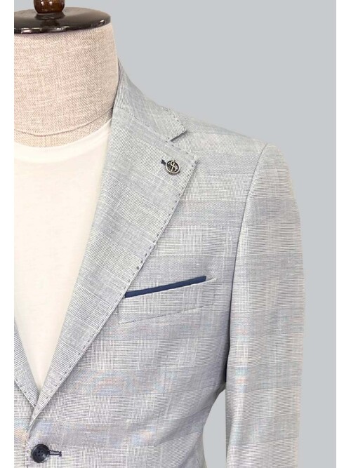 SUIT SARTORIA BLUE LINEN SUIT 2616