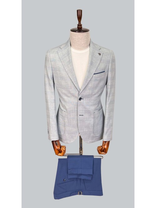 SUIT SARTORIA BLUE LINEN SUIT 2616