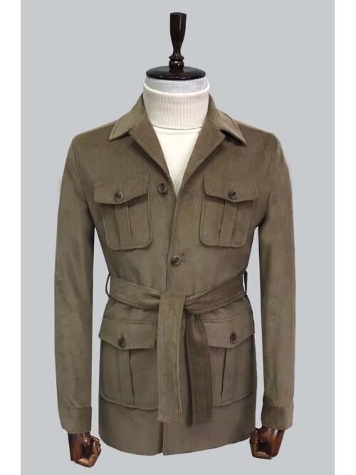 SUIT SARTORIA BEJ KADİFE KABAN 8126