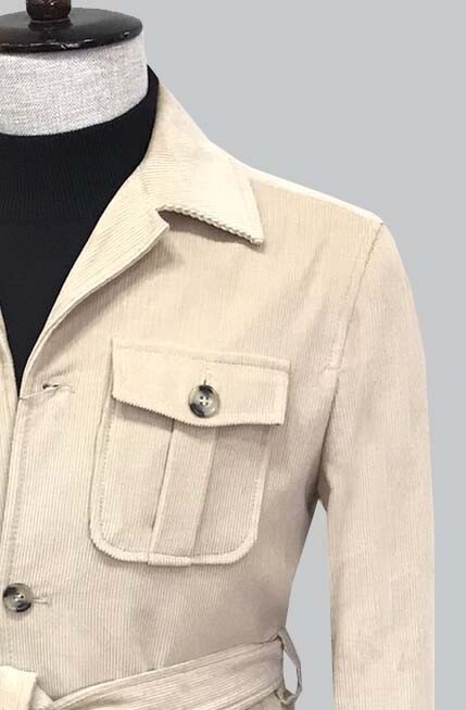 SUIT SARTORIA BEJ KADİFE KABAN 8126