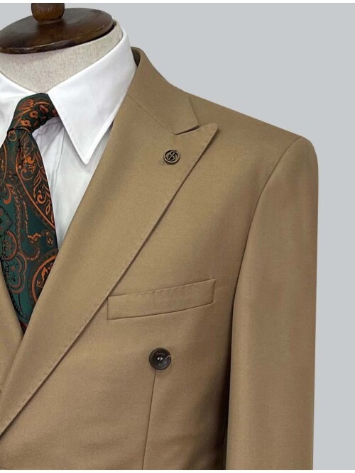SUIT SARTORIA WOOL LIGHT BROWN SUIT 2447
