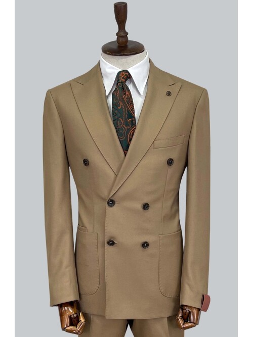 SUIT SARTORIA WOOL LIGHT BROWN SUIT 2447