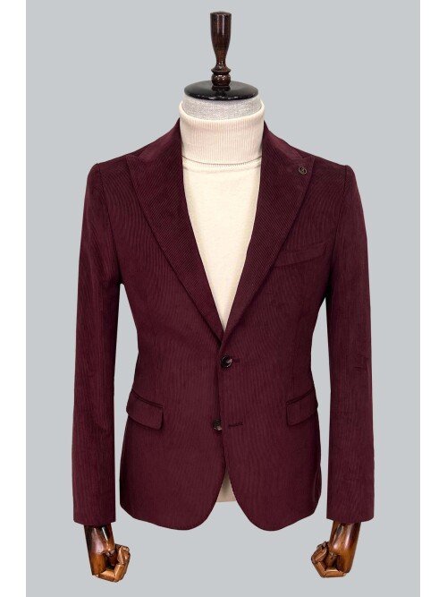 SUIT SARTORIA BORDO KADİFE CEKET 4401