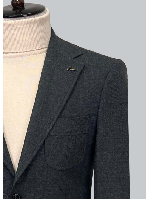 SUIT SARTORIA DARK GREY WOOL JACKET 4408
