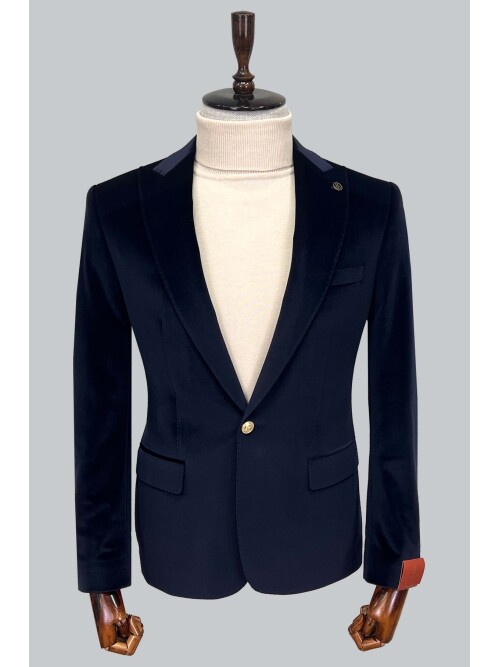 SUIT SARTORIA LACİVERT KADİFE CEKET 4412