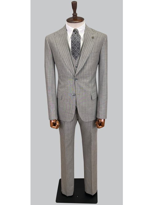 SUIT SARTORIA ÇİZGİLİ GRİ TAKIM ELBİSE 2760