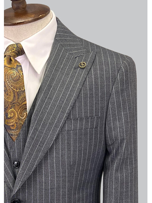 SUIT SARTORIA ÇİZGİLİ GRİ TAKIM ELBİSE 2760