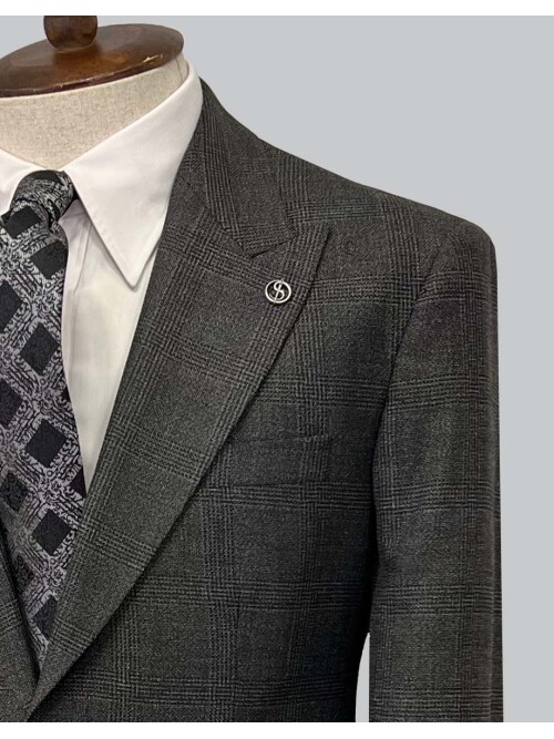 SUIT SARTORIA WOOL DARK GREY SUIT 2375