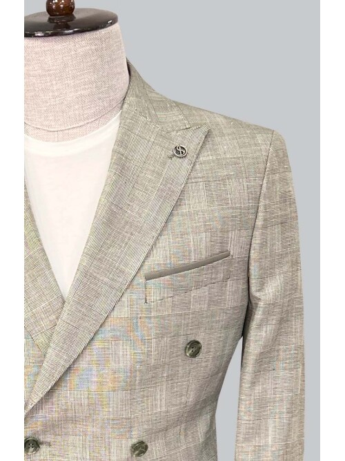 SUIT SARTORIA KHAKI LINEN SUIT 2617