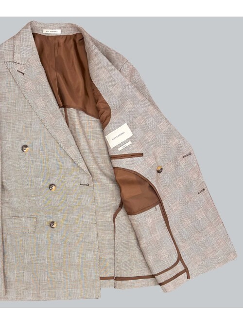 SUIT SARTORIA BROWN LINEN SUIT 2617