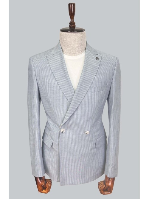 SUIT SARTORIA BLUE LINEN JACKET 4453