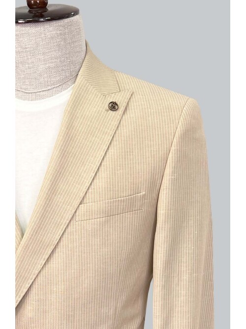 SUIT SARTORIA BEJ KETEN CEKET 4453