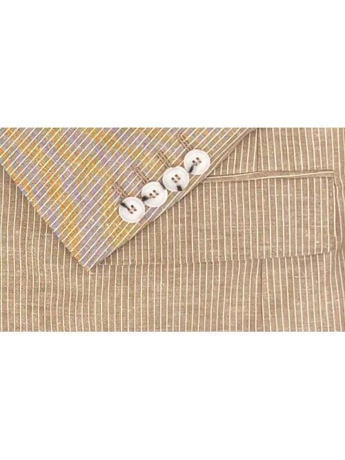 SUIT SARTORIA AÇIK KAHVERENGİ KETEN CEKET 4453