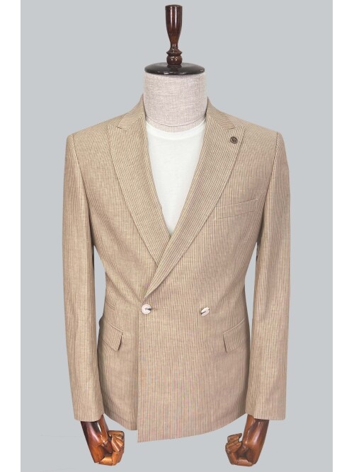 SUIT SARTORIA AÇIK KAHVERENGİ KETEN CEKET 4453