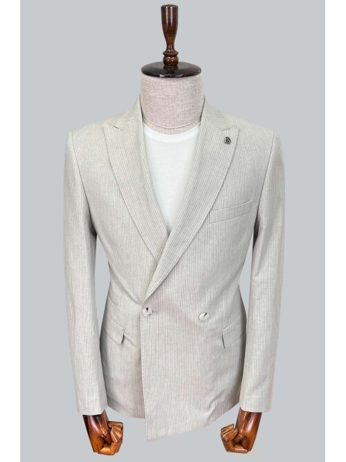 SUIT SARTORIA MAVİ KETEN CEKET 4453