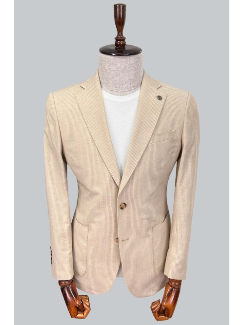 SUIT SARTORIA BEJ KETEN CEKET 4455