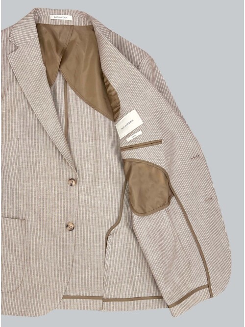 SUIT SARTORIA AÇIK KAHVERENGİ KETEN CEKET 4455