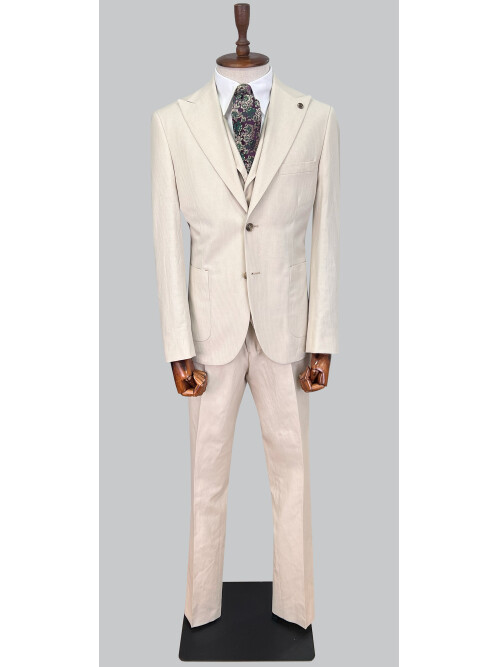 SUIT SARTORIA BEIGE LINEN SUIT 2675