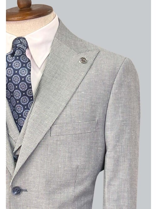 SUIT SARTORIA MAVİ KETEN TAKIM ELBİSE 2675