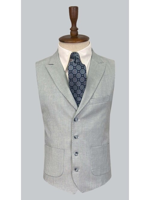 SUIT SARTORIA AÇIK MAVİ KETEN TAKIM ELBİSE  2675