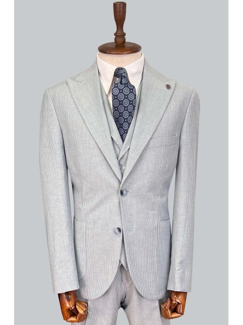 SUIT SARTORIA AÇIK MAVİ KETEN TAKIM ELBİSE  2675