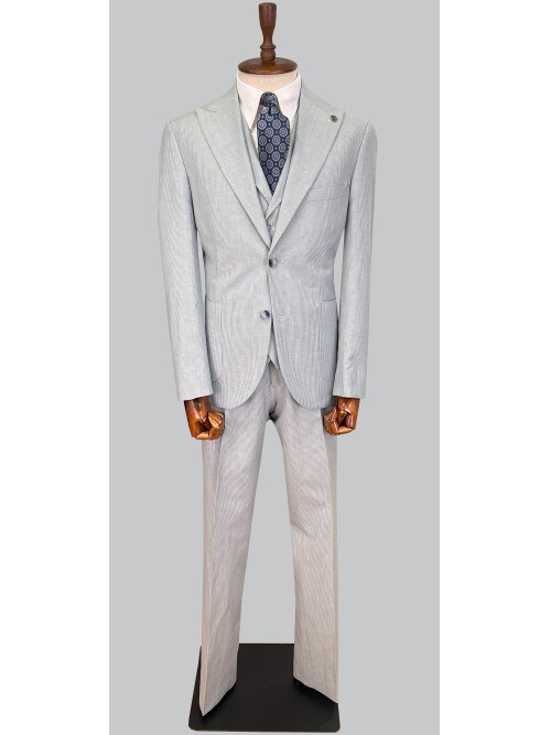SUIT SARTORIA AÇIK MAVİ KETEN TAKIM ELBİSE  2675