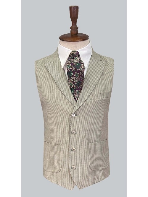 SUIT SARTORIA YEŞİL KETEN TAKIM ELBİSE 2675