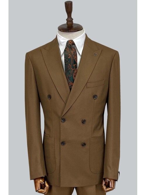 SUIT SARTORIA WOOL BROWN SUIT 2447