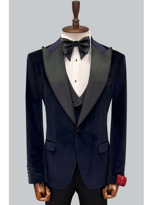 SUIT SARTORIA LACİVERT KADİFE DAMATLIK 5582