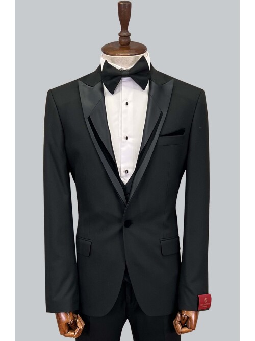 SUIT SARTORIA BLACK TUXEDO 5062