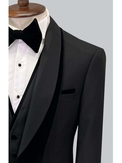 SUIT SARTORIA BLACK TUXEDO 5329