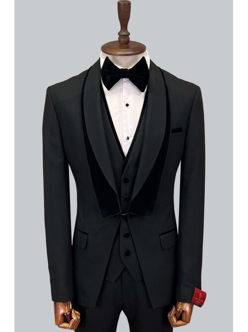 SUIT SARTORIA BLACK TUXEDO 5329