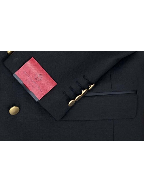 SUIT SARTORIA BLACK DOUBLE BREASTED TUXEDO 5600