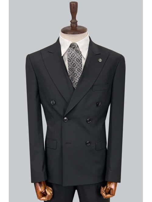 SUIT SARTORIA BLACK WOOL SUIT 2621