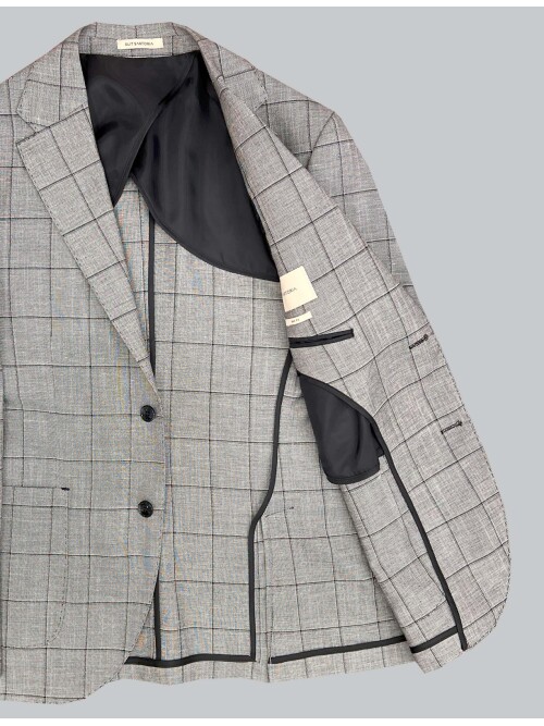 SUIT SARTORIA BLACK LINEN SUIT 2616