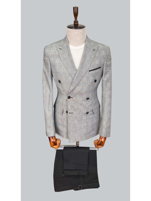 SUIT SARTORIA BLACK LINEN SUIT 2617