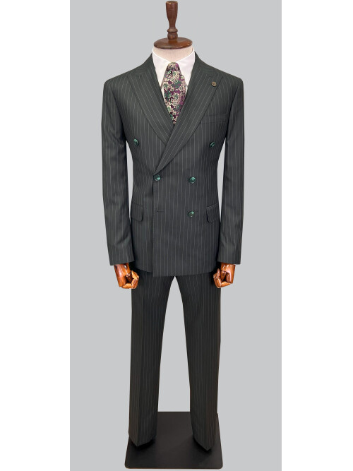 SUIT SARTORIA GREEN DOUBLE BREASTED SUIT 2727