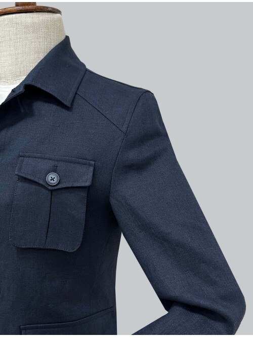 SUIT SARTORIA LACİVERT KETEN CEKET 4624