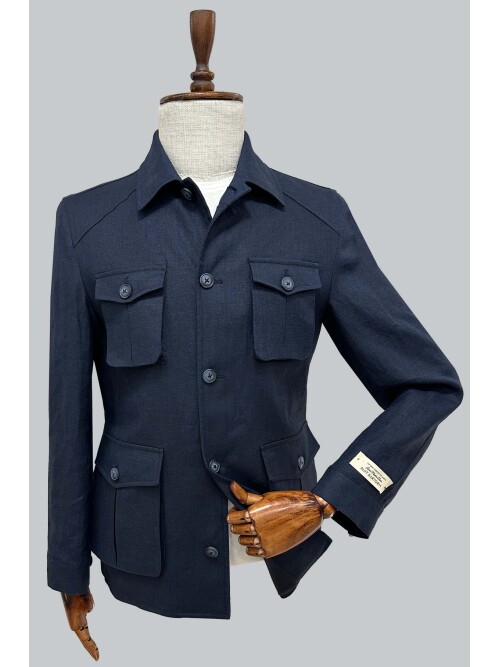 SUIT SARTORIA LACİVERT KETEN CEKET 4624