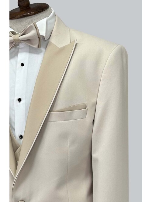 SUIT SARTORIA BEIGE BIG SIZE TUXEDO 5539
