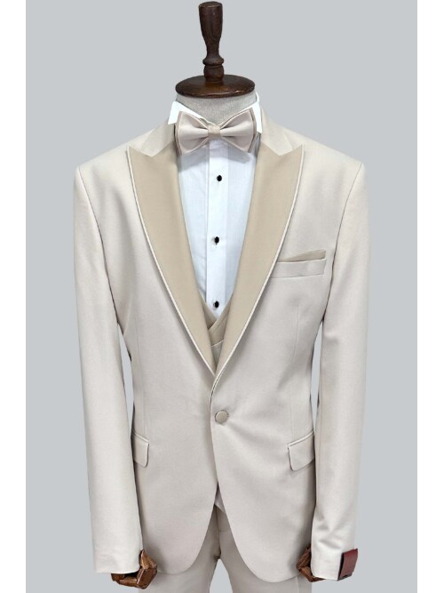SUIT SARTORIA BEIGE BIG SIZE TUXEDO 5539