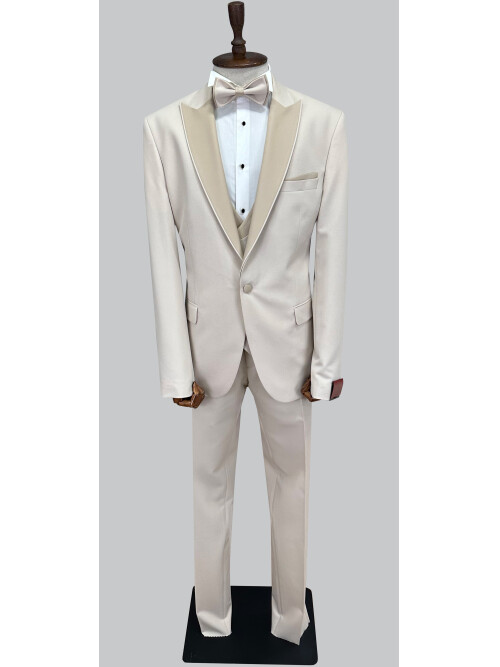 SUIT SARTORIA BEIGE BIG SIZE TUXEDO 5539