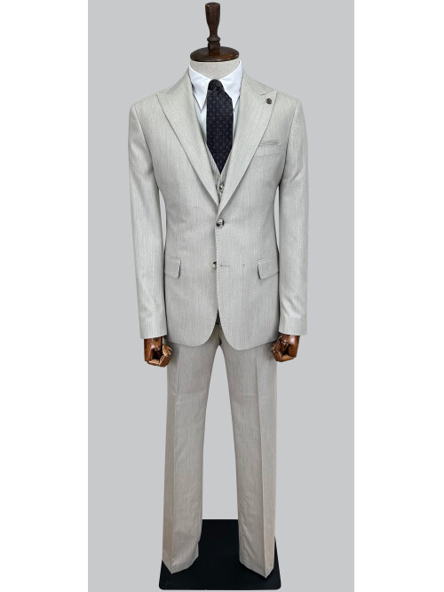 SUIT SARTORIA BEJ ÇİFT YÖNLÜ YELEKLİ TAKIM 2001/49