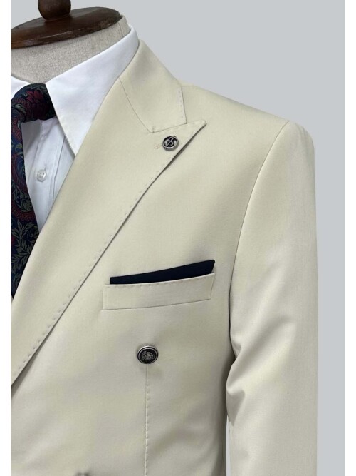 SUIT SARTORIA BEIGE COMBINED DOUBLE BREASTED SUIT 2001/22