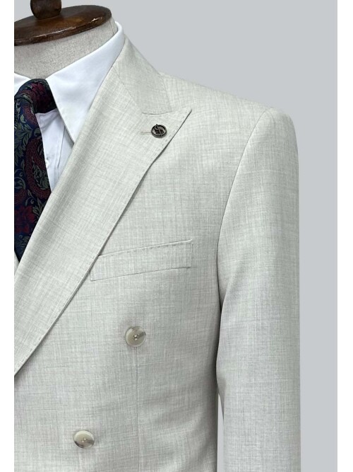 SUIT SARTORIA BEIGE DOUBLE BREASTED SUIT 2001/16