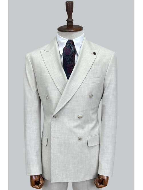 SUIT SARTORIA BEIGE DOUBLE BREASTED SUIT 2001/16