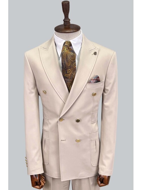 SUIT SARTORIA BEIGE DOUBLE BREASTED SUIT 2802