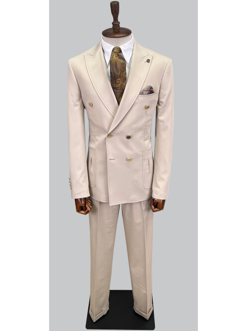 SUIT SARTORIA BEIGE DOUBLE BREASTED SUIT 2802
