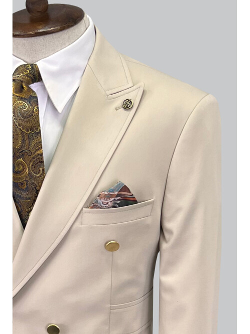 SUIT SARTORIA BEIGE DOUBLE BREASTED SUIT 2802